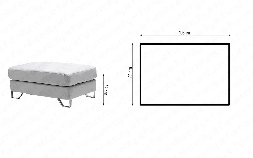 ASTRA Pouf dimensions drawing